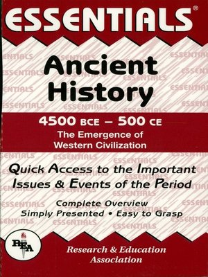 cover image of Ancient History: 4500 BCE to 500 CE Essentials
